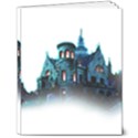 Blue Castle Halloween Horror Haunted House 8  x 10  Softcover Notebook View1