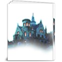 Blue Castle Halloween Horror Haunted House 8  x 10  Softcover Notebook View2