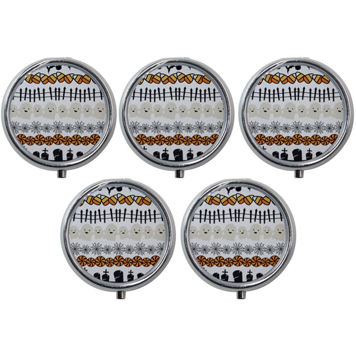 Halloween Holidays Mini Round Pill Box (Pack of 5)