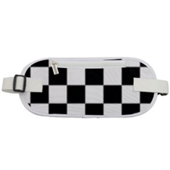 Black White Chess Board Rounded Waist Pouch by Ndabl3x