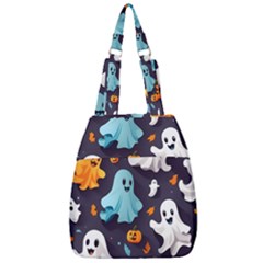 Ghost Pumpkin Scary Center Zip Backpack by Ndabl3x