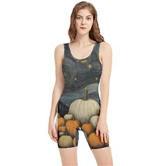 Pumpkin Halloween Women s Wrestling Singlet by Ndabl3x