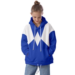 Blue Fighter Hoodie Front Kids  Oversized Hoodie by coscloset