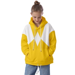 Yellow Fighter Hoodie Back Kids  Oversized Hoodie by coscloset