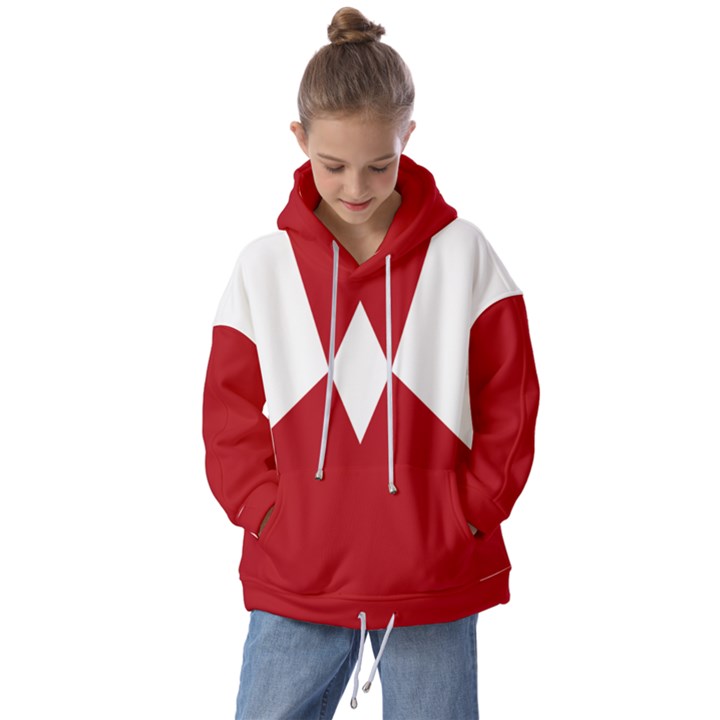 Red Fighter Hoodie Front Kids  Oversized Hoodie