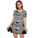 Boombox Tiered Short Sleeve Babydoll Dress View1