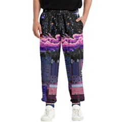 Retro City Pixel Men s Elastic Waist Pants by Sarkoni