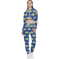 Alien Pattern Cropped Zip Up Lounge Set by Ndabl3x