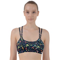 Alien Rocket Space Aesthetic Line Them Up Sports Bra by Ndabl3x