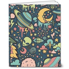 Alien Rocket Space Aesthetic 8  X 10  Softcover Notebook by Ndabl3x