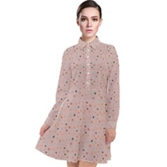 Punkte Long Sleeve Chiffon Shirt Dress by zappwaits