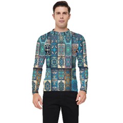 Texture, Pattern, Abstract, Colorful, Digital Art Men s Long Sleeve Rash Guard by nateshop