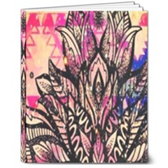 Aztec Flower Galaxy 8  X 10  Hardcover Notebook by nateshop