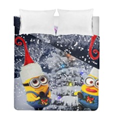 Minions Christmas, Merry Christmas, Minion Christmas Duvet Cover Double Side (full/ Double Size) by nateshop