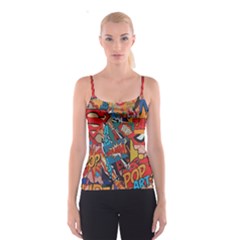 Comic Cartoon Pattern Spaghetti Strap Top by pakminggu