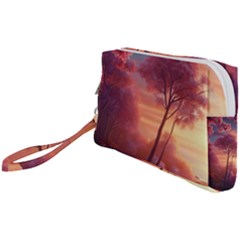 Pink Nature Wristlet Pouch Bag (small) by Sparkle