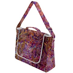 Ochre On Fuchsia Blend Box Up Messenger Bag by kaleidomarblingart