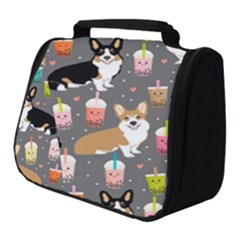 Welsh Corgi Dog Boba Tea Bubble Kawaii Full Print Travel Pouch (small) by Grandong