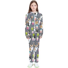 Welsh Corgi Dog Boba Tea Bubble Kawaii Kids  Tracksuit by Grandong