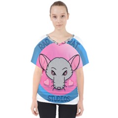 Rad Rat Studios Logo V-neck Dolman Drape Top by radratstudios