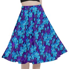 Flowers And Bloom In Perfect Lovely Harmony A-line Full Circle Midi Skirt With Pocket by pepitasart