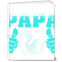 Best Papa Ever T- Shirt Best Papa Ever T- Shirt Yoga Reflexion Pose T- Shirtyoga Reflexion Pose T- Shirt 8  X 10  Softcover Notebook by hizuto