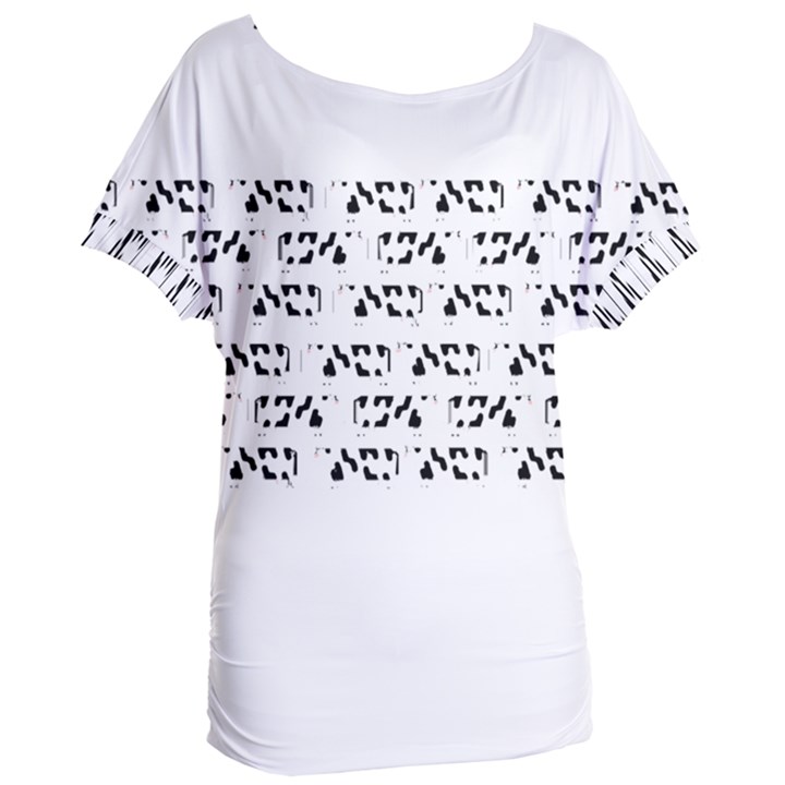 Black And White Cow T- Shirt Black And White Cows Keep On Moooving Cow Puns T- Shirt Yoga Reflexion Pose T- Shirtyoga Reflexion Pose T- Shirt Women s Oversized T-Shirt