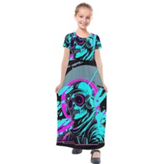 Aesthetic Art  Kids  Short Sleeve Maxi Dress by Internationalstore