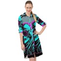 Aesthetic art  Long Sleeve Mini Shirt Dress View1