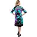 Aesthetic art  Long Sleeve Mini Shirt Dress View2