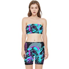 Aesthetic Art  Stretch Shorts And Tube Top Set by Internationalstore