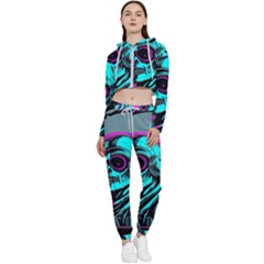 Aesthetic Art  Cropped Zip Up Lounge Set by Internationalstore