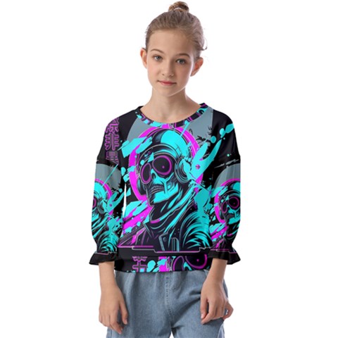 Aesthetic Art  Kids  Cuff Sleeve Top by Internationalstore