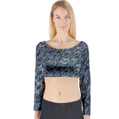 Ceramics Broken  Long Sleeve Crop Top by Internationalstore