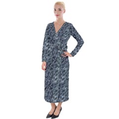 Ceramics Broken  Velvet Maxi Wrap Dress by Internationalstore