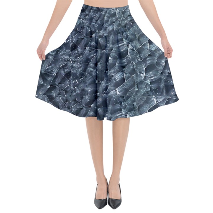 Ceramics Broken  Flared Midi Skirt