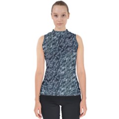 Ceramics Broken  Mock Neck Shell Top by Internationalstore