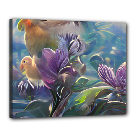 Abstract Blossoms  Canvas 20  X 16  (stretched) by Internationalstore