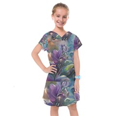 Abstract Blossoms  Kids  Drop Waist Dress by Internationalstore