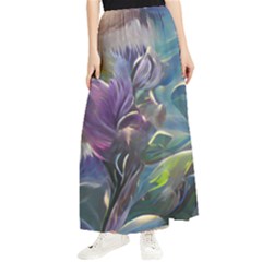 Abstract Blossoms  Maxi Chiffon Skirt by Internationalstore