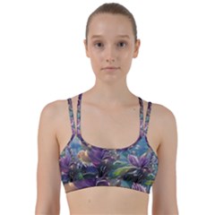 Abstract Blossoms  Line Them Up Sports Bra by Internationalstore