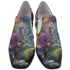 Abstract Blossoms  Women Slip On Heel Loafers by Internationalstore