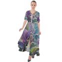 Abstract Blossoms  Waist Tie Boho Maxi Dress View1