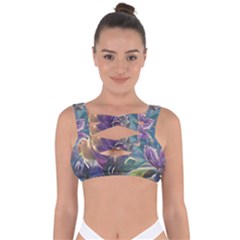 Abstract Blossoms  Bandaged Up Bikini Top by Internationalstore