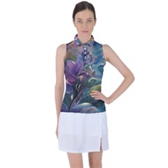 Abstract Blossoms  Women s Sleeveless Polo T-shirt by Internationalstore