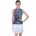 Abstract Blossoms  Women s Sleeveless Polo T-Shirt View1