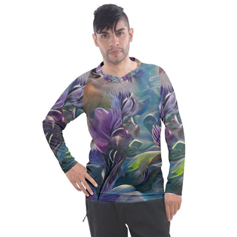 Abstract Blossoms  Men s Pique Long Sleeve T-shirt by Internationalstore