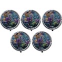 Abstract Blossoms  Mini Round Pill Box (Pack of 5) View1