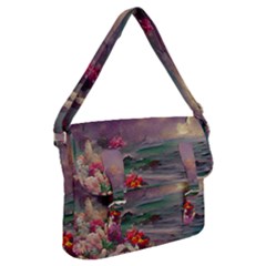 Abstract Flowers  Buckle Messenger Bag by Internationalstore