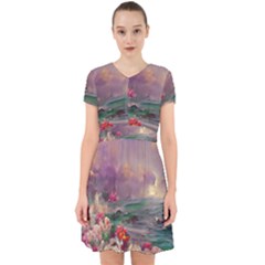 Abstract Flowers  Adorable In Chiffon Dress by Internationalstore